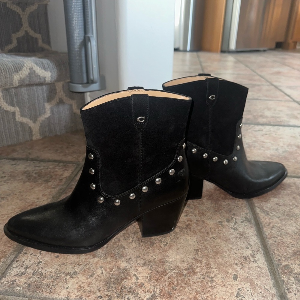 Black Studded Ankle Boots